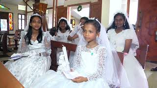 First Holy Communion English Mass  St Sebastian Church Madhavaram  26th January 2024 [upl. by Johanan]