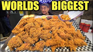 quotTRULY INSANEquot 40 PIECE FRIED CHICKEN CHALLENGE Worlds Biggest  Joel Hansen [upl. by Maher66]