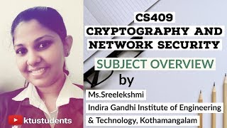 Cryptography and Network Security  Subject Overview by Sreelekshmi [upl. by Eltsyek]