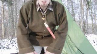 Gear Review  EXPED Tipi Tarp Homemade wool shirt part 2 [upl. by Eenalem]