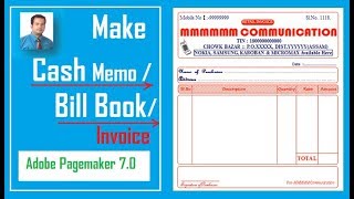 How to make Bill Book in Pagemaker  Part 1 [upl. by Alien403]