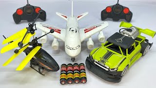 Best RadioControl RC Flying Helicopter with Rechargeable RC Airplane and RC Car Unboxing amp Testing 😍 [upl. by Nauqit]