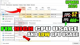 HOW TO FIX HIGH CPU USAGE AND LOW GPU USAGE FIXED IN 2024 Frame Drops [upl. by Simmons]