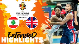 Lebanon 🇱🇧 vs Great Britain 🇬🇧  Highlights  FIBAWWC 2026 PreQualifying Tournament [upl. by Nwahsyd]