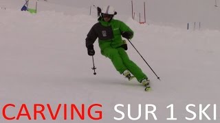 Comment faire un virage CARVING  coupé en ski  le virage sur un ski [upl. by Yardley]