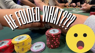 First WSOP Tournament of 2024 INSANE fold in the Colossus [upl. by Felder927]