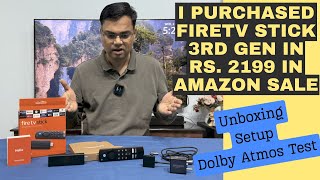 Amazon Fire TV Stick 3rd Gen Dolby Atmos Test  Firestick 3rd Gen Unboxing Setup and Review [upl. by Kling651]