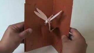 Kirigami Dragonfly  Easy to Make Kirigami Popup Card [upl. by Yralam]