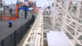 Coney Island Steeplechase on Ride Front Row POV  July 19 2014 [upl. by Renruojos]