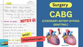 CABG NOTES 📚 Surgery Physiotherapy 3rd Yr 💥 [upl. by Hootman]