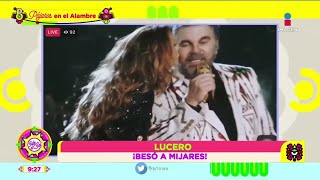 Lucero besó a Mijares en pleno concierto  Sale el Sol [upl. by Aneelahs]