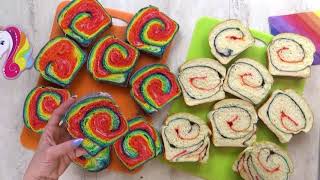 EASIEST Rainbow Bread EVER 🌈 USING STORE BOUGHT DOUGH [upl. by Estele352]