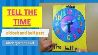 Time for kindergarten and grade 1  Time Activity  oclock and half past [upl. by Kablesh]