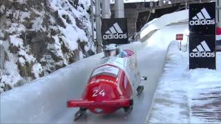 Igls WC 4Man Bobsleigh Heat 1 January 20 2013 [upl. by Ladew]