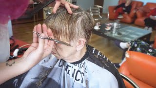 ANTI AGE HAIRCUT OVER 70  SHORT BLONDE PIXIE WITH BANGS [upl. by Yblocaj]