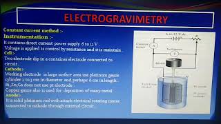 Msc 3unit 2Electrogravimetry instrumentation [upl. by Naujid473]