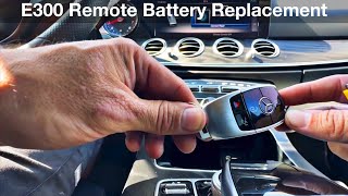 2018 Mercedes E300 How to replace the key remote battery  Fob [upl. by Mckay]