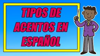 TIPOS DE ACENTOS EN ESPAÑOL 👨‍🏫✍️ORTOGRÁFICOPROSÓDICODIACRÍTICO  Elprofegato [upl. by Herrera]