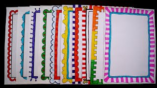 10 Border DesignsBorder Designs for Project File10 Quick and Easy Border Design ideas [upl. by Arej]