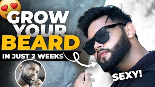 How to Grow Your Beard Faster In Just 2 Weeks😍 [upl. by Leyameg]