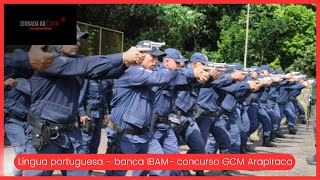 Língua portuguesa  banca IBAM  concurso GCM Arapiraca e outros [upl. by Bortman]