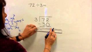 Division by Chunking Using the Bubble Method Year 4 [upl. by Nessie]