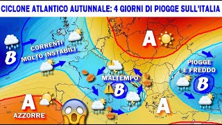 METEO CI SIAMO FINALMENTE PIOGGE NON SOLO AL NORD MA FINO AL SUD ITALIA E SICILIA SARÀ MALTEMPO [upl. by Einitsed]