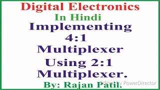 41 multiplexer using 21multiplexer [upl. by Littell]