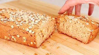 Haferflockenbrot zum Frühstück Brot Frühstück Rezept keine Hefe das einfachste Rezept [upl. by Seana]