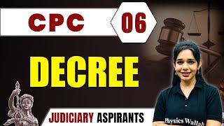 CPC 06  DECREE  Major Law  CLAT LLB amp Judiciary Aspirants [upl. by Nylirehc]