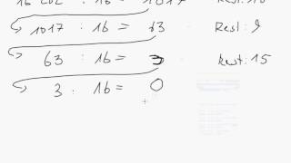 Umrechnung Dezimalsystem Hexadezimalsystem [upl. by Philippine407]