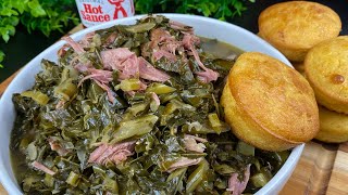 Easy Instant Pot Collard Greens and Smoked Turkey Leg  Southern Collard Greens Recipe [upl. by Davida]