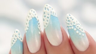 Sugaring Ombre Lace Nails [upl. by Lolly]