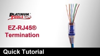 Tutorial EZRJ45 Termination short version [upl. by Llerdna141]