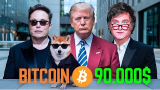 🚀 BITCOIN rompe los 90K  TRUMP crea DOGE y Dogecoin se dispara  MILEI desafía a los BANCOS [upl. by Bergman]