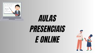 Aulas presenciais e online [upl. by Ahilam2]