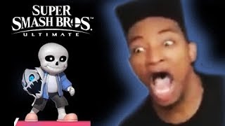 Etika reacts to SANS in Smash [upl. by Ackler]