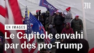 Le Capitole envahi  des centaines de supporteurs de Trump forcent lentrée du congrès américain [upl. by Anigar348]