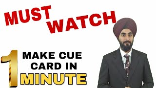 Cue Card Tips  How To Prepare Cue Card In 1 minute  Strategy To Develop Cue Card On The Spot [upl. by Hultgren]