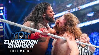 FULL MATCH — Roman Reigns vs Sami Zayn — Undisputed WWE Universal Title Elimination Chamber 2023 [upl. by Ylrrad133]