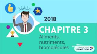 Chapitre 3  Aliments nutriments biomolécules [upl. by Tillman]