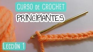 Crochet para principiantes Primeros pasos nudo de inicio y cadenas [upl. by Oirad705]