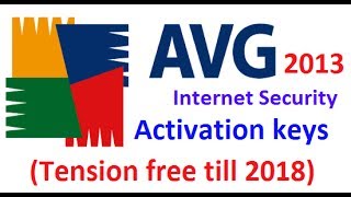 avg 2013 activation keys  tension free till 2018 [upl. by Dilks]