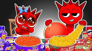 SPRUNKI Animation  RADDY Pregnant amp Baby RADDY Convenience Store Food  ASMR Mukbang [upl. by Collier]