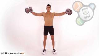 Standing lateral raises with dumbbells [upl. by Janel88]