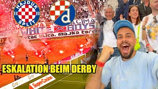 Hajduk Split VS Dinamo Zagreb DERBY es eskaliert komplett [upl. by Ttenaj]