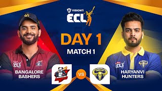 ECL  Match 1  Bangalore Bashers vs Haryanvi Hunters  Abhishek Malhan vs Elvish Yadav [upl. by Adelia154]