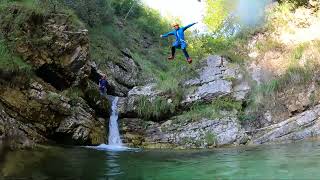 Canyoning Slovenia PREDELICA Bovec Soca Valley [upl. by Moonier]