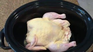 Whole Chicken in the Crockpot Recipe [upl. by Ailekahs538]