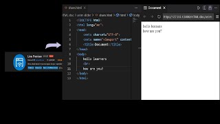 html live preview in vs code using extension [upl. by Cobb]